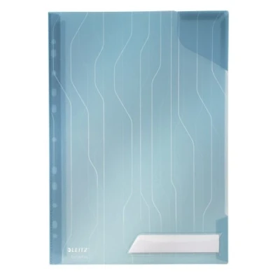 Image of Leitz Combifile Folder A4, Clear Blue Matt Finish, Top Left Open, 200 Micron Polypropylene, Pack of 5, 47260035