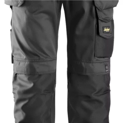 Image of Snickers Craftsmen Holster Pockets Trousers, DuraTwill Black/Black Waist 33&quot; Inside leg 30&quot;