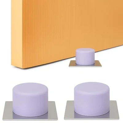 Image of Brinox Adhesive Door Stop, See Description, Grey, 2.1 x 4.5 cm