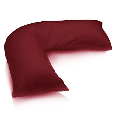 Image of V SHAPED Pillow COVER CASE MATERNITY ORTHOPAEDIC SUPPORT PREGNANCY BABY NURSING[Wine ,V Case]