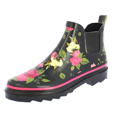 Image of Beck Women&#039;s Wild Roses Wellington rain boots
