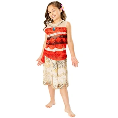 Image of Disney Girls Fancy Dress Moana Multicolor 5 6 Years