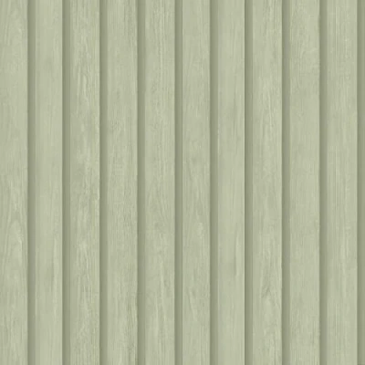 Image of Holden Wood Slat Wallpaper Wooden Slats 3D Effect Soft Green 13300