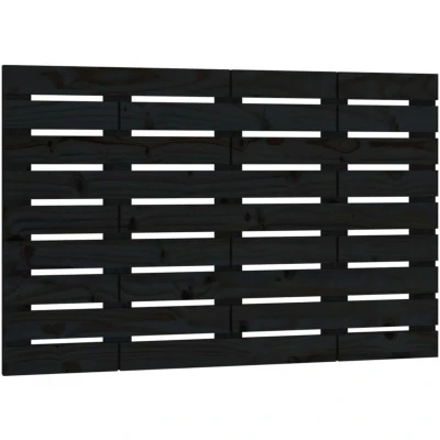 Image of vidaXL Wall Headboard Black 81x3x63 cm Solid Wood Pine