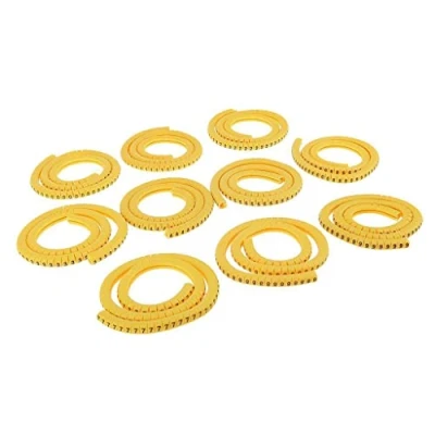 Image of 1000x Yellow Cable Markers Marker Number Tag Label No. 0 9 0.5mm² 6mm² 2.5mm² EC 1