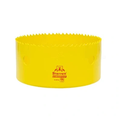Image of Starrett Deep Cut Hole Saw DCH0500 Heavy Duty Bi Metal with Extra Cobalt HSS Teeth For Metals Wood Cast Iron Fibreglass Plastic Materials 127mm