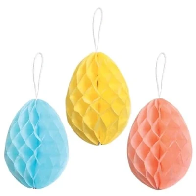 Image of Easter Party Large Honeycomb Paper Tablescape Table Hanging Decoration 25cm Random