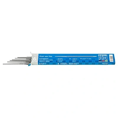 Image of PFERD 11037203 Chainsaw Files, Round, 200 mm x 4.0 mm, Spiral Cut, Premium Line for Manual Sharpening of Saw Chains, File Diameter