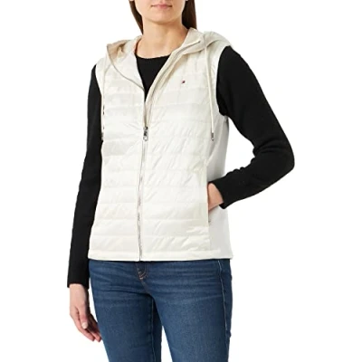 Image of Tommy Hilfiger Women Vest Padded, Beige (Weathered White), S