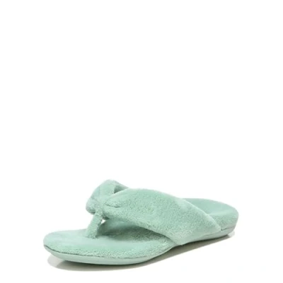 Image of Vionic Chakra Lydia Women&#039;s Slipper Soft House Shoes That Includes Three Zone Comfort for Heel Pain and Plantar Fasciitis with Orthotic Insole Arch Support Medium Fit Frosty Spruce Green UK 6.5
