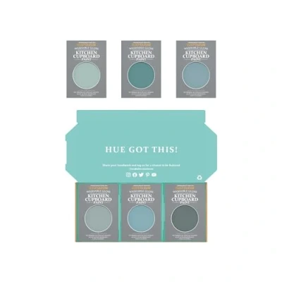 Image of Rust Oleum Kitchen Cupboard Paint in Gloss Finish Ocean Blues Tester Box