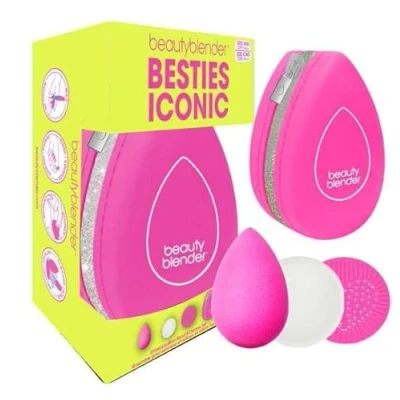 Image of Beautyblender Besties Iconic: Blending Sponge + cleanser scrub matt for Precise Application and Perfect Blend