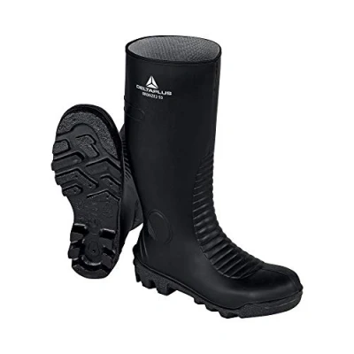 Image of DELTA PLUS Men&#039;s Bronze2 S5 SRA Safety Wellington Boots Industrial, Black, 9 UK