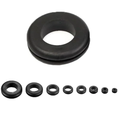 Image of UKCable Ties PVC Electrical Wiring Black Back Box Grommets Open (20mm)