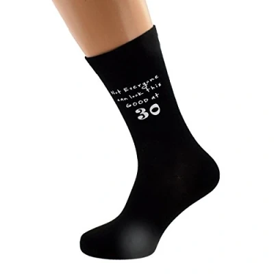 Image of Not Everyone Can Look This Good at 30 Black Mens Socks for 30th Birthday Present 2018