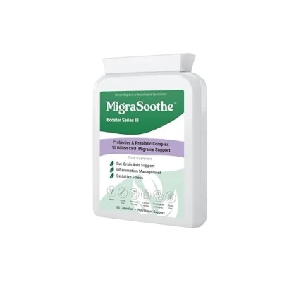 Image of MigraSoothe Booster Probiotic Complex &amp; Prebiotic 10 Billion CFU Migraine Support (60) 2 Month Supply