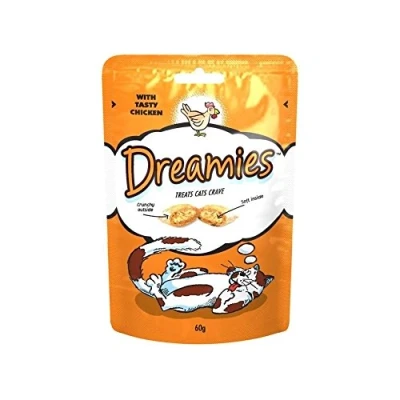 Image of Dreamies Cat Treats with Tasty Chicken (60g) Pack of 2