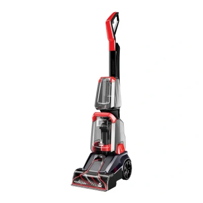 Image of BISSELL Homecare, PowerClean Powerful Carpet Cleaner With Compact And Lightweight Design Convenient Two Tank System 2889E, Titanium &amp; Mambo Red
