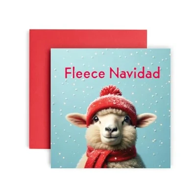 Image of Huxters Christmas Cards for Women Men Fleece Navidad Happy card him and her Family holiday Dad Mum Brother Sister Auntie Uncle Daughter