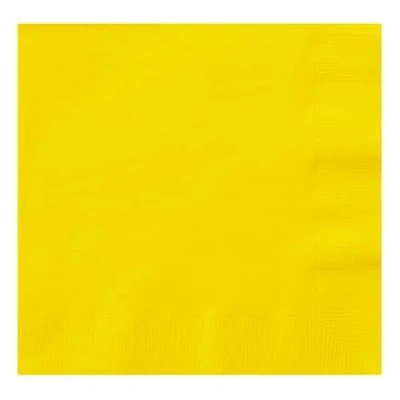 Image of Combinations Pack of 100 x Yellow Napkins / Serviettes 33cm 2 ply