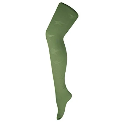 Image of Sock Snob Ladies Thick Coloured 80 Denier Opaque Patterned Winter Fashion Tights (8 14 UK 36&quot;/42&quot;, Star Light Khaki)