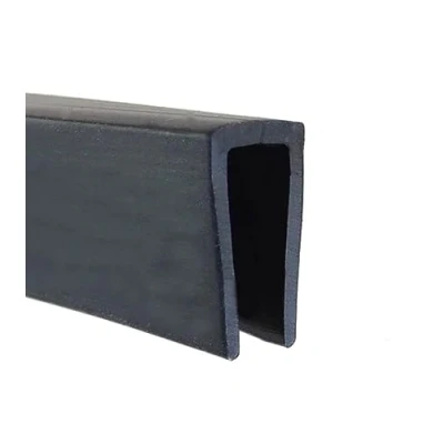 Image of X Large Black Rubber U Channel Edging Edge Trim Seal Square Car Van Boat Protect
