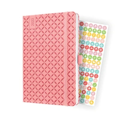 Image of SIGEL J3111 Jolie Weekly Diary 2023 Hardcover 13,5 x 20,3 cm 174 Pages Rose