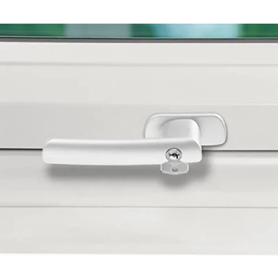 Image of Roto Original Window Handle, Handle for roof Windows of The R6 and R8 Series, Plastic, Lockable with Key, Colour: White