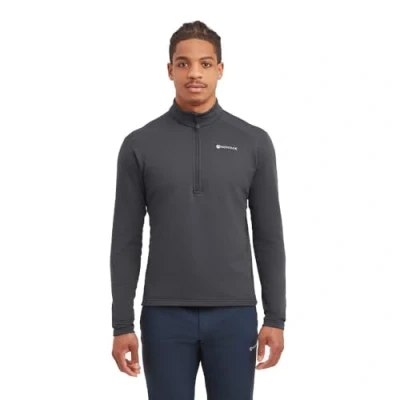 Image of Montane Men&#039;s Fury Lite Pull on Midnight Grey M Zip Up Sweatshirt, Multicoloured,
