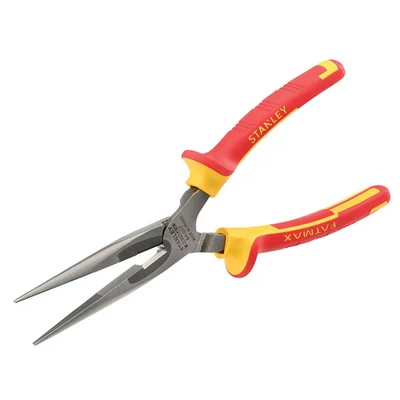 Image of Stanley VDE Long Nose Plier 210MM 0 84 007, Yellow/Red