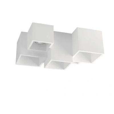 Image of Foster Paintable Plaster Ceiling Lamp, White, GU10