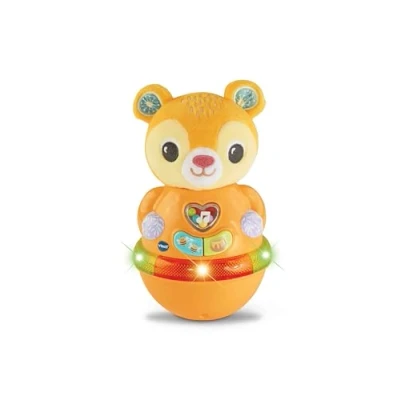 Image of VTech Baby Rock and Roll Bear, Interactive Wobble Toy with Motion Sensor for Cause Effect Play, Phrases, Sounds Songs Sensory Motor skills, Babies 6 months +, English Version