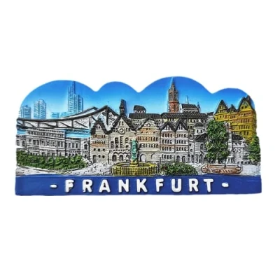Image of Frankfurt Germany 3D Fridge Magnet Travel Souvenir Gift Home &amp; kitchen Decoration Magnetic Sticker Collection,Frankfurt Refrigerator