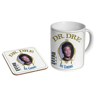 Image of Dr. Dre The Chronic Classic Ceramic Coffee Mug + Coaster Gift Set …