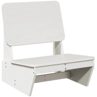 Image of vidaXL Garden Chair White 60x64x70.5 cm Solid Wood Pine