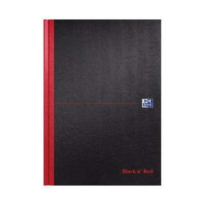Image of Black n Red Book Casebound 90gsm Ruled Indexed A Z 192pp 100080432