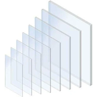 Image of Transparent Clear Acrylic Sheets Perspex Plastic Sheet 500mm x 400mm, 1.2mm Thick Square Panel for Picture Frame Glass Replacement Signs