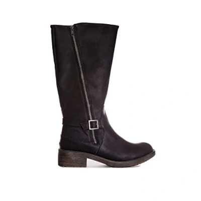 Image of Rocket Dog Women&#039;s Tanker Ankle Riding Boots, Black (Black A00), 3 UK (36 EU)