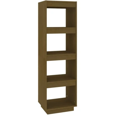 Image of vidaXL Book Cabinet/Room Divider Honey Brown 40x35x135 cm Solid Pinewood