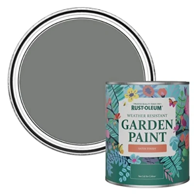 Image of Rust Oleum Grey Mould Resistant Garden Paint In Satin Finish Torch 750ml