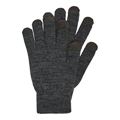 Image of Vero Moda Women&#039;s Vmvilde Smartphone Fingergloves Noos Gloves, Dark Grey Melange, One Size UK