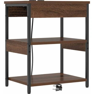 Image of vidaXL Bedside Cabinet Brown oak 41 x 31 51 cm Engineered wood
