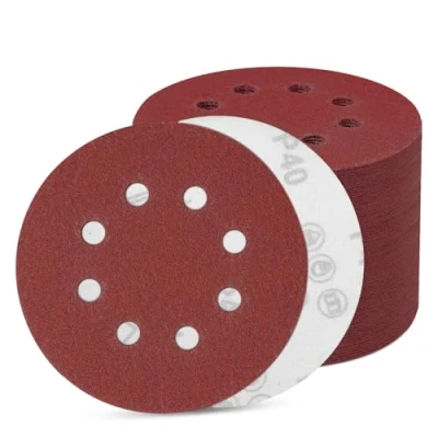 Image of 125mm Sanding Discs,100Pcs Orbital Sander Discs Hook and Loop Pads for Random (80 Pieces 40 Grit)