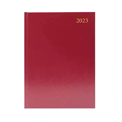 Image of Desk Diary 2 Days Per Page A4 Burgundy 2023 KFA42BG23