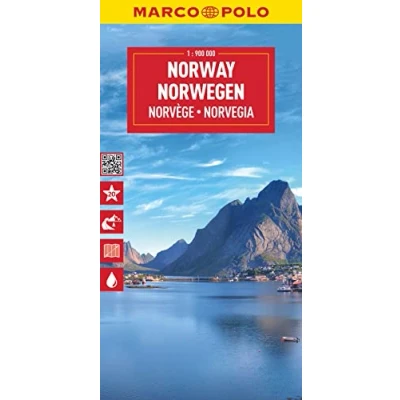 Image of Norway Marco Polo Map: 1:900000 (Marco Maps): Wegenkaart Schaal 1 : 900.000