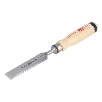 Image of Stubai 353010 &quot;Swedish Type&quot; Special Wood Chisel with Wooden Handle, Beige/Silver, 26 mm