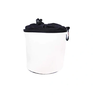 Image of trendfinding Clothes Peg Bag for Hanging with Karabiner Hook Cotton White and Black