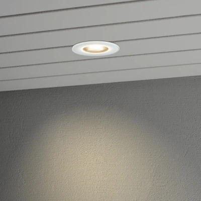 Image of Recessed Outdoor Effect High Power LED 6W White Glass Front, IP44