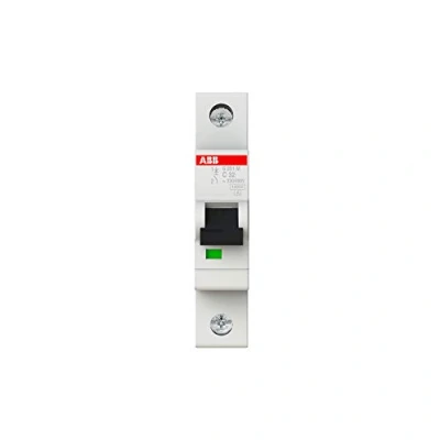 Image of ABB S201M C32 Miniature Circuit Breaker, 1 Pole, Type C, 10kA/15kA Breaking Capacity, 32 Amp Current (2CDS271001R0324)