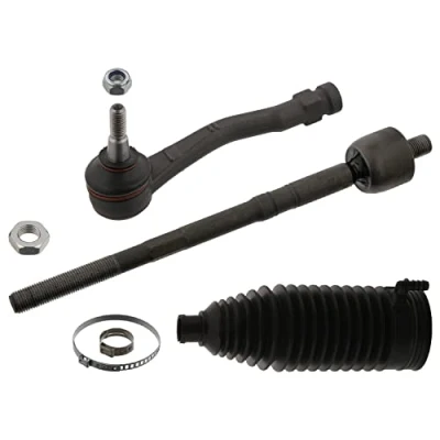 Image of 3812F2, 3812F2S2, 381776, 381789, 406682 Tie Rod FEBI BILSTEIN 44924 Front Axle Left with nuts clamps, steering bellow